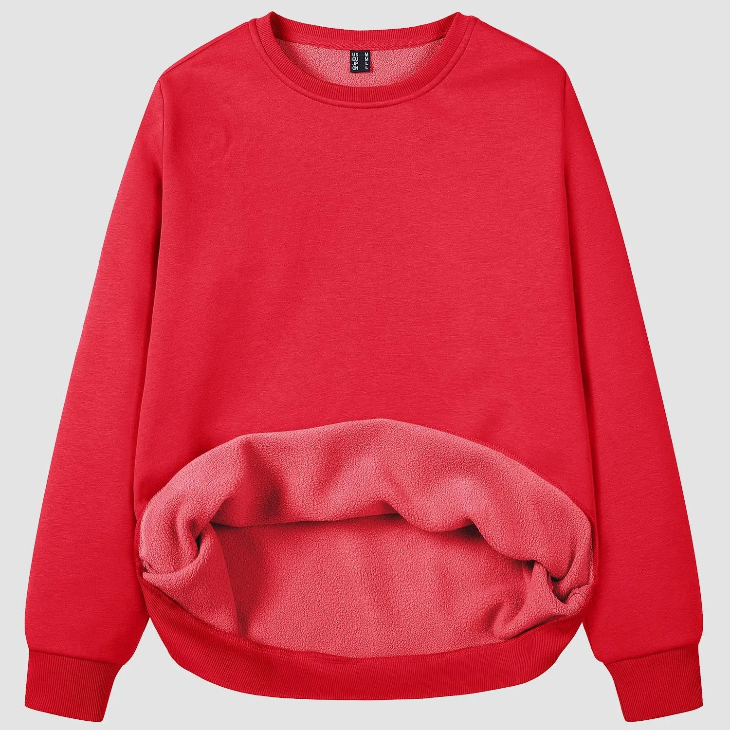 Women's Crewneck Sweatshirt Long Sleeve Casual Warm Fleece Pullover Sweater