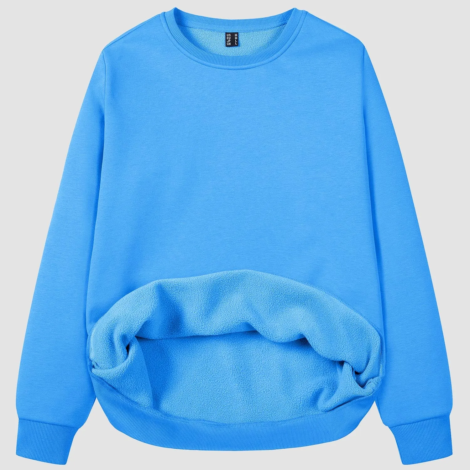 Women's Crewneck Sweatshirt Long Sleeve Casual Warm Fleece Pullover Sweater