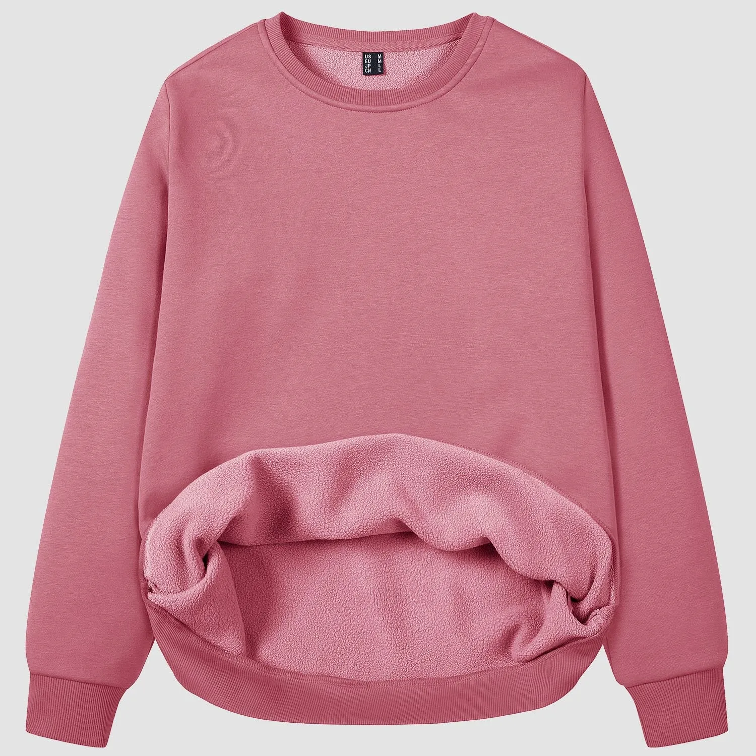 Women's Crewneck Sweatshirt Long Sleeve Casual Warm Fleece Pullover Sweater