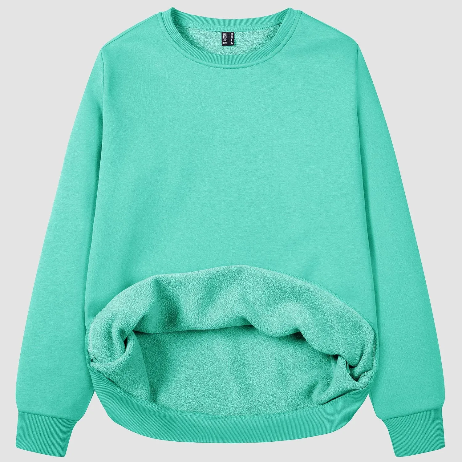 Women's Crewneck Sweatshirt Long Sleeve Casual Warm Fleece Pullover Sweater