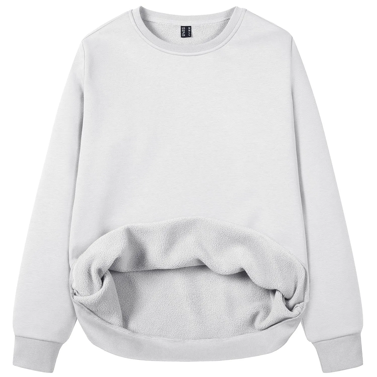 Women's Crewneck Sweatshirt Long Sleeve Casual Warm Fleece Pullover Sweater