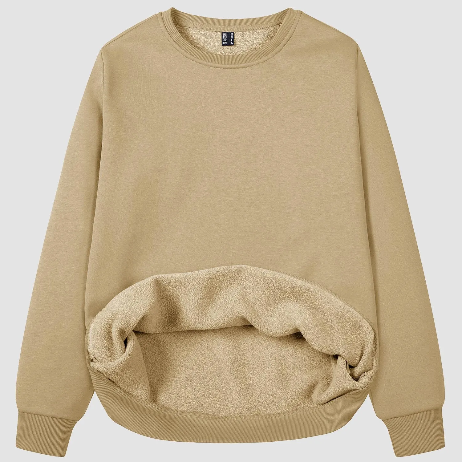 Women's Crewneck Sweatshirt Long Sleeve Casual Warm Fleece Pullover Sweater