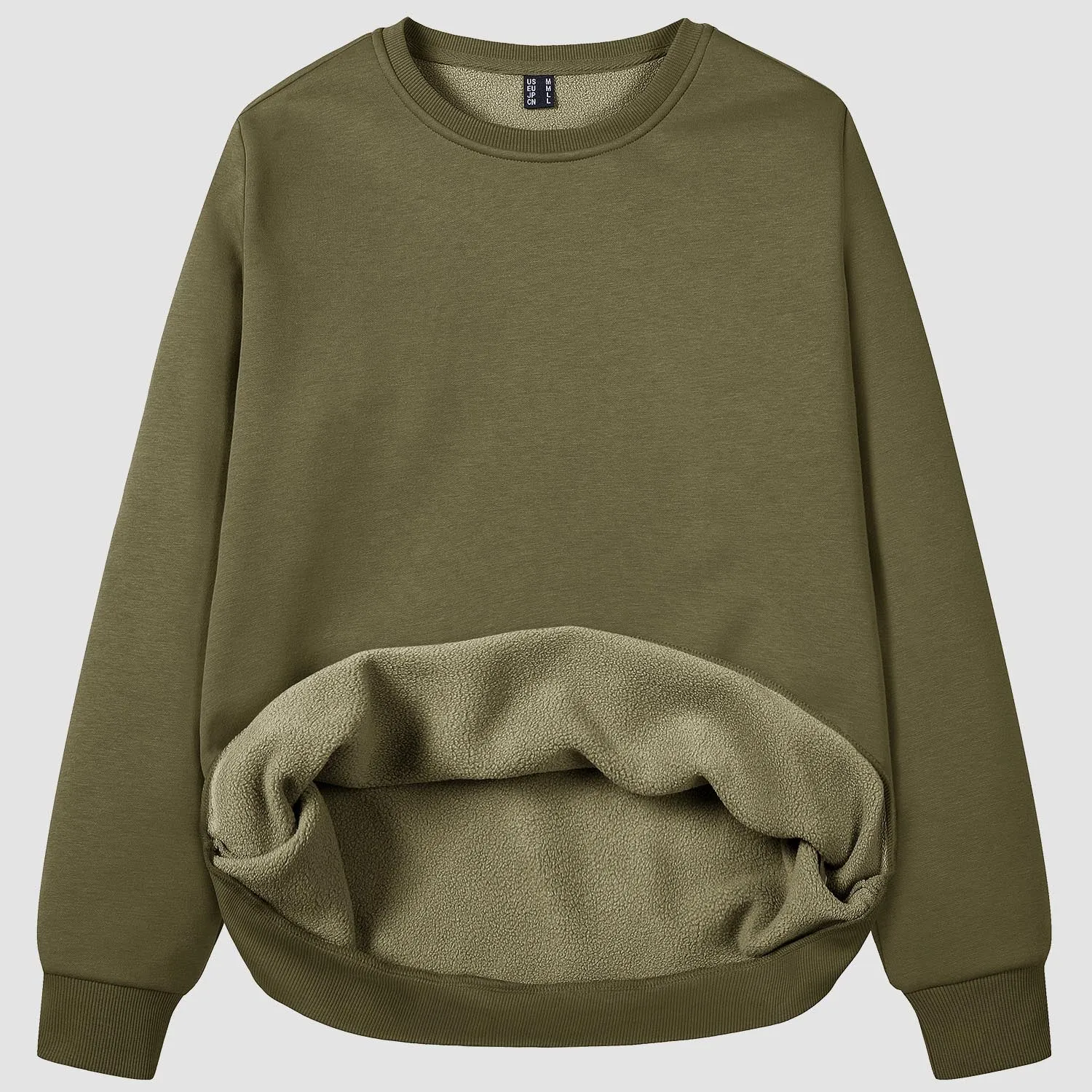 Women's Crewneck Sweatshirt Long Sleeve Casual Warm Fleece Pullover Sweater