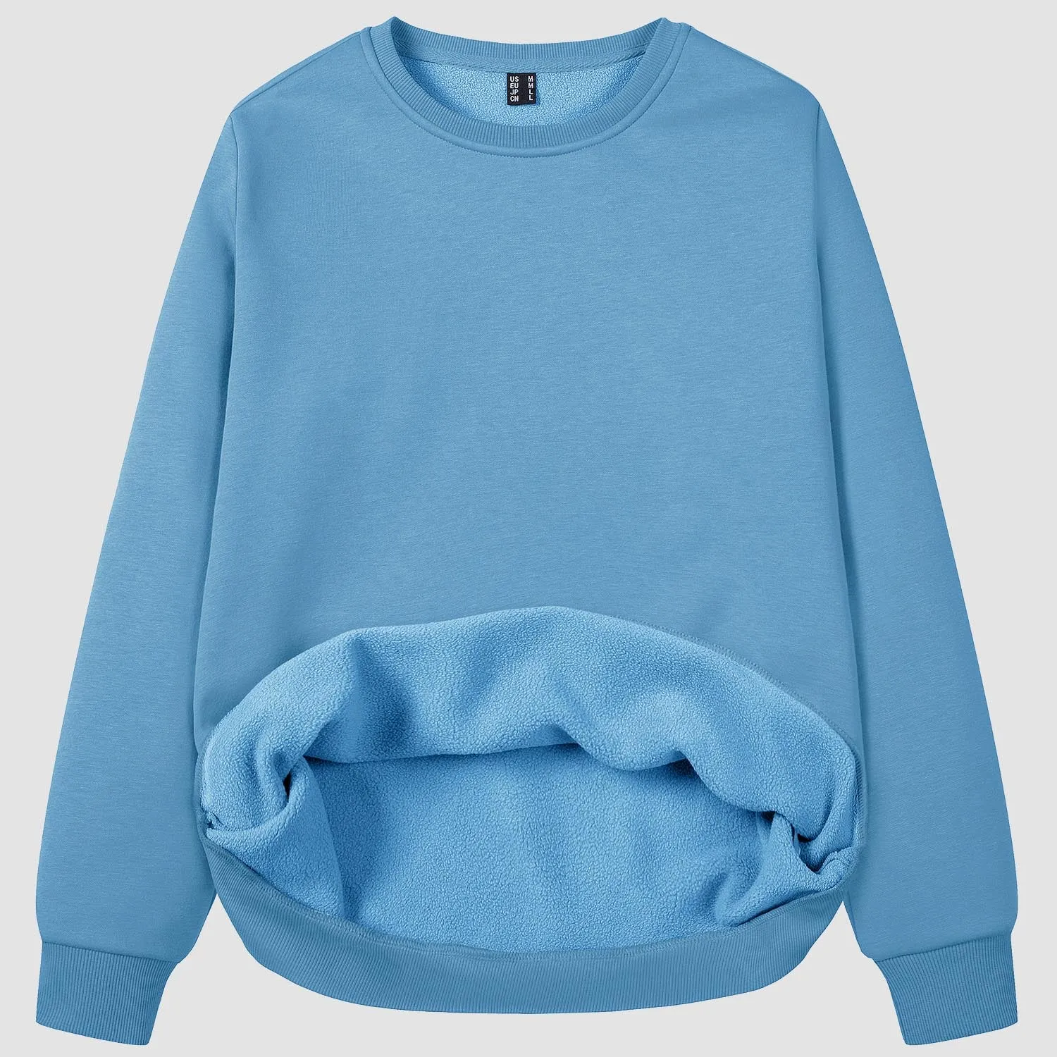 Women's Crewneck Sweatshirt Long Sleeve Casual Warm Fleece Pullover Sweater