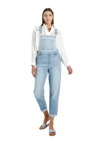 Womens Cropped Bib Denim Jean Overalls