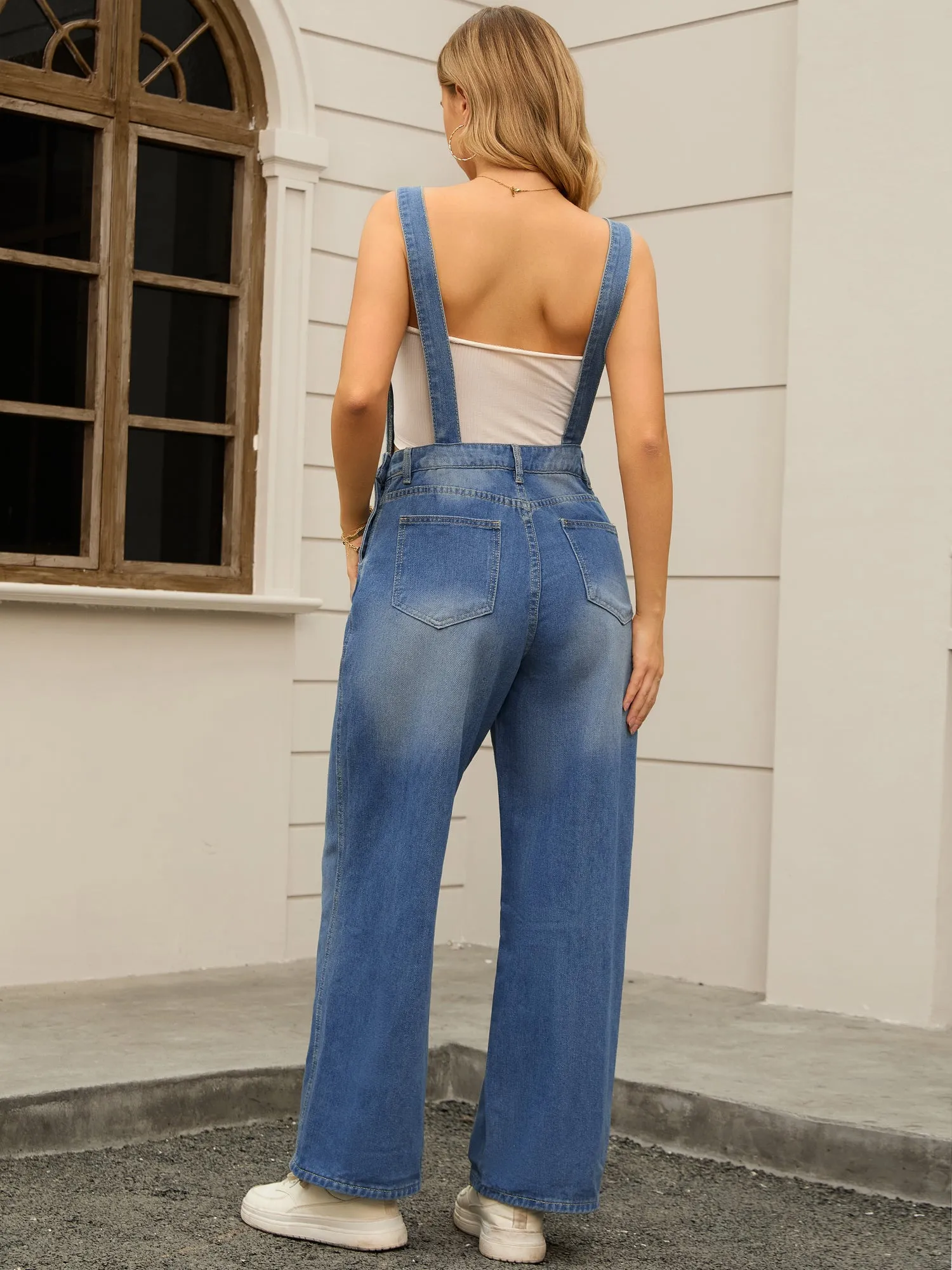 Women's Denim Jumpsuits Dungarees Pockets Spring Fashion Work Outfits Baggy Bib Overalls