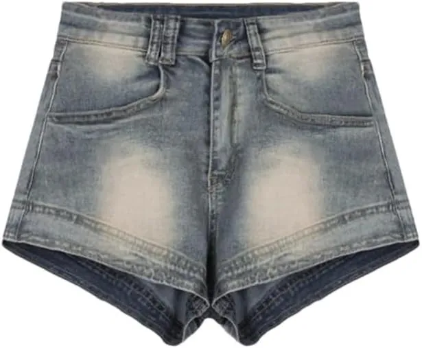 Women's Denim Shorts Summer High Waisted Retro Solid Casual All-Match Denim Shorts