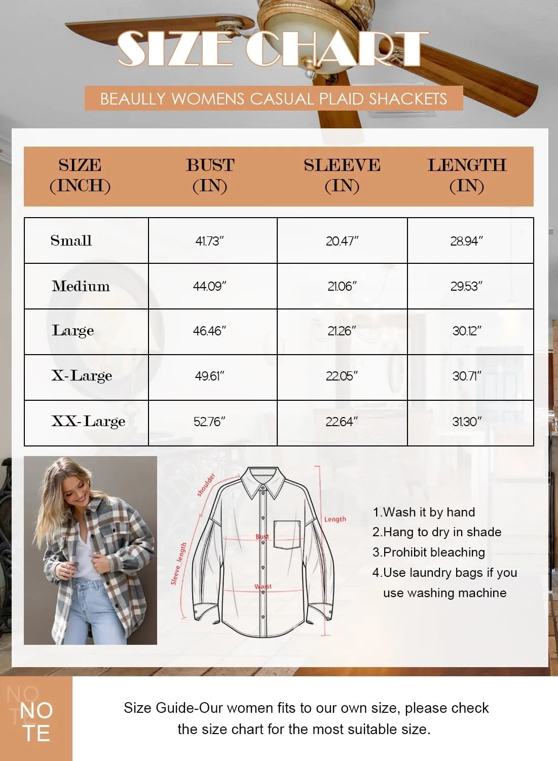 Women's Flannel Plaid Long Sleeve Button Down with pockets