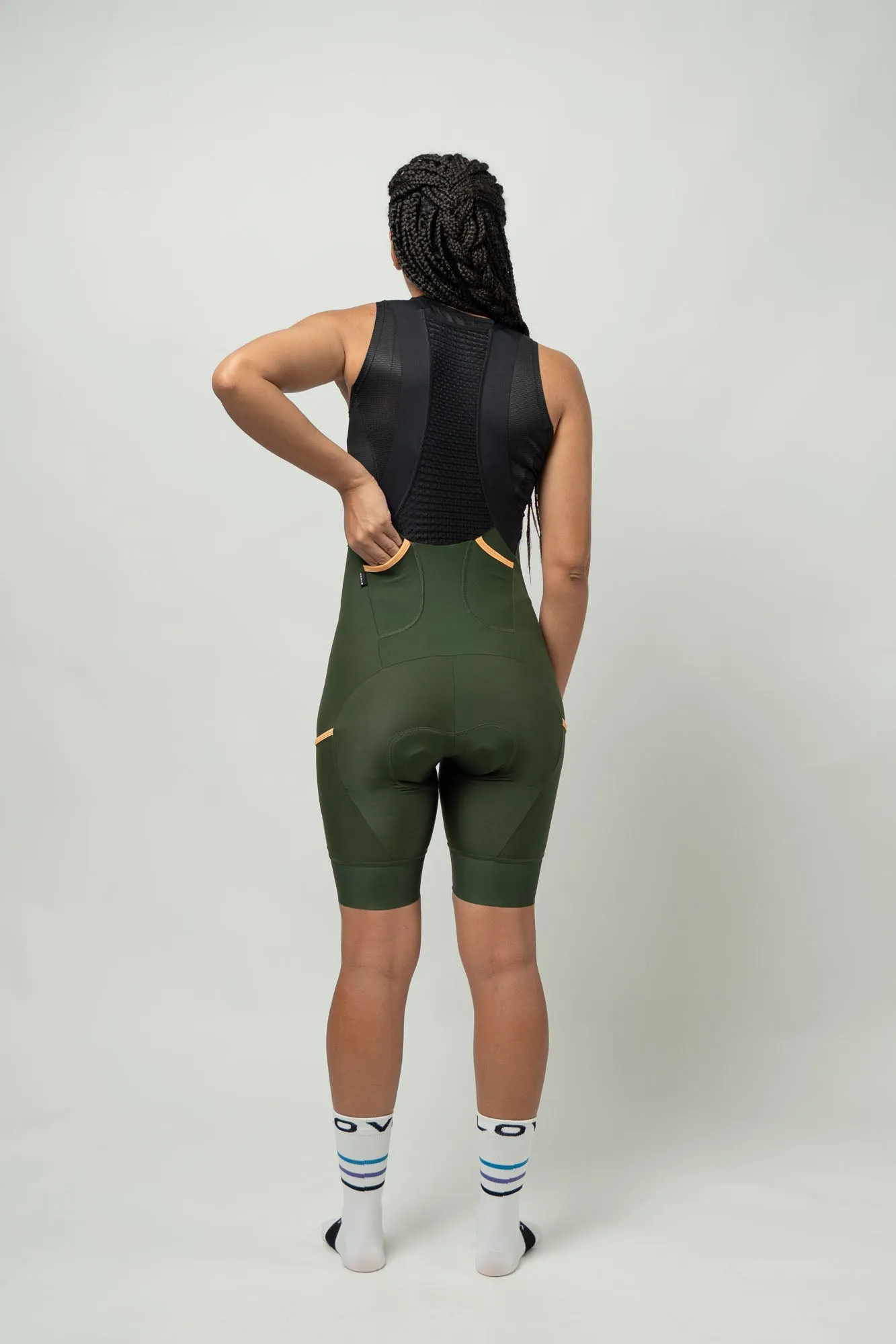 Women's Gravel Series Charter Cargo Bibs (Olive)