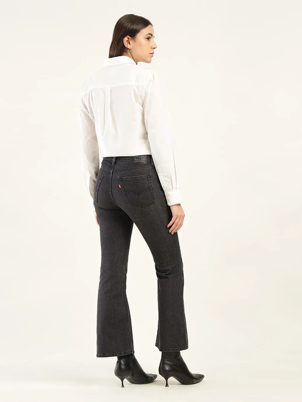Women's High Rise 726 Flared Fit Black Jeans