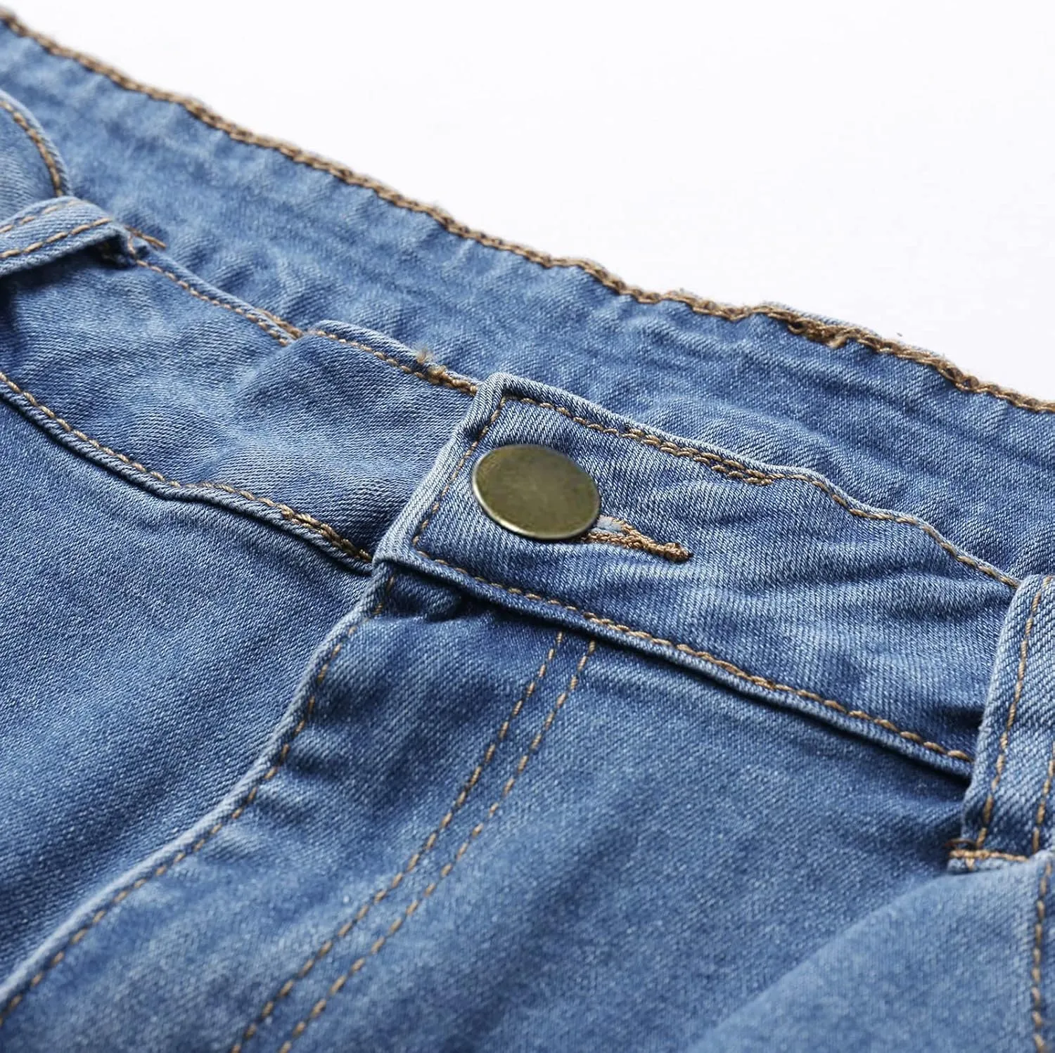 Women's Jean Shorts Ripped High Waisted Stretchy Denim Shorts Y2K Summer Casual Denim Shorts Bermuda Short Jean Biker Shorts