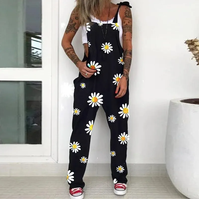 Womens Jumpsuits for Summer Graphic Punk Trendy Pockets Casual
