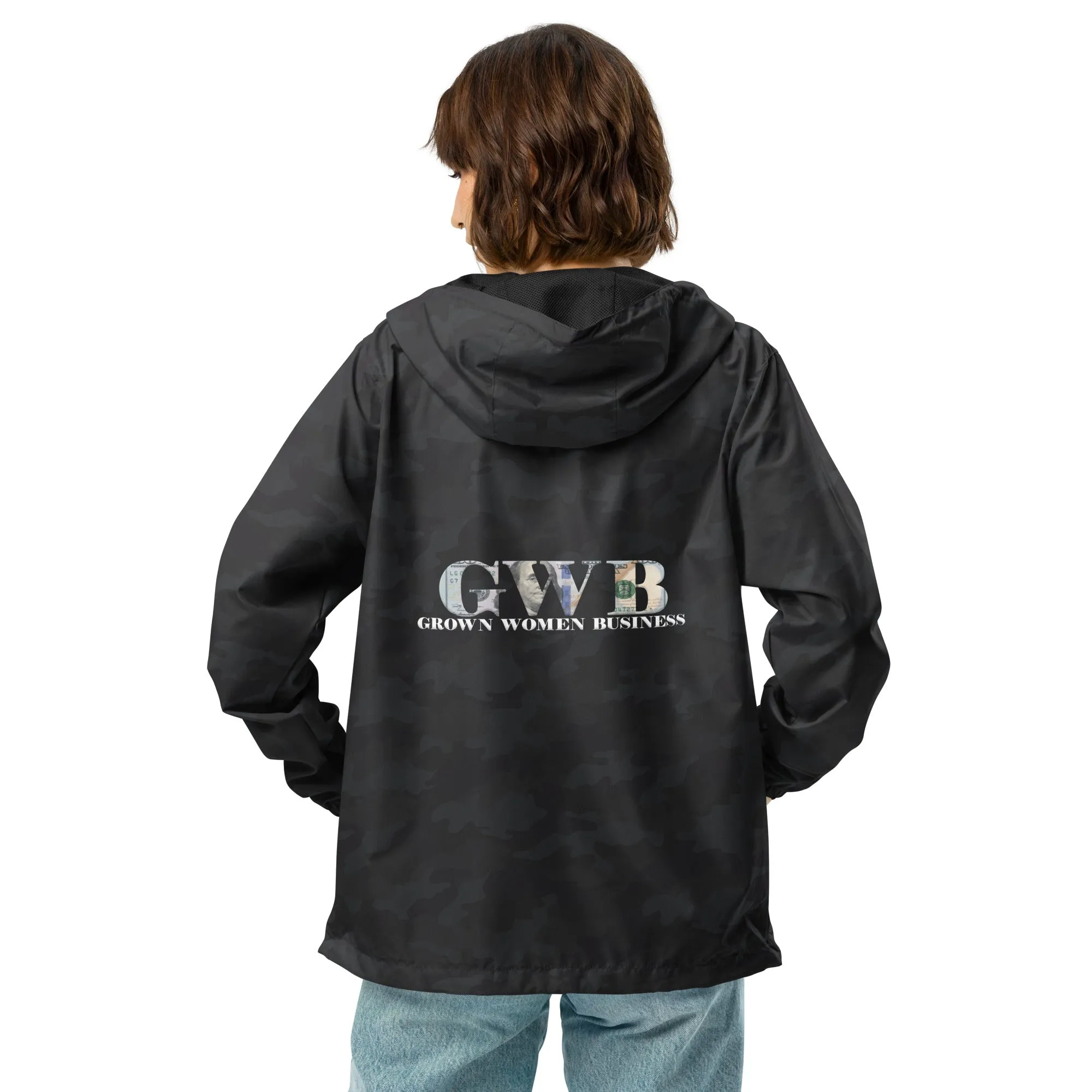 Women's lightweight zip up windbreaker