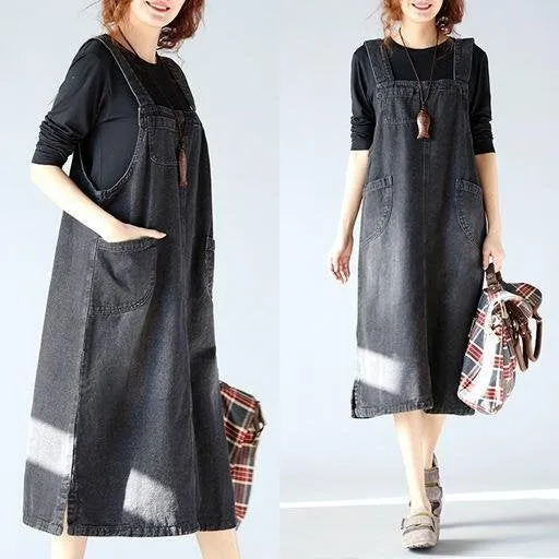 Womens Loose Fitting Minimalist Elegant Overalls With Pocket - Womans Casual Overalls - Loose Overalls - Overalls For Women