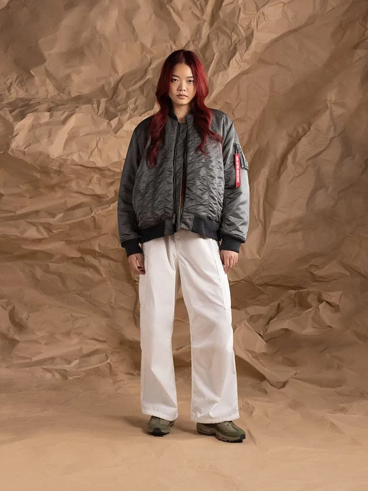 WOMEN'S MA-1 SHIRRING BOMBER JACKET