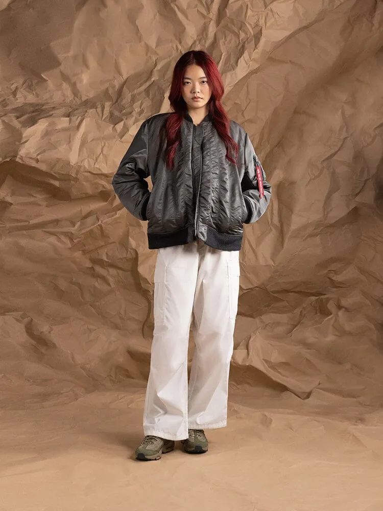 WOMEN'S MA-1 SHIRRING BOMBER JACKET