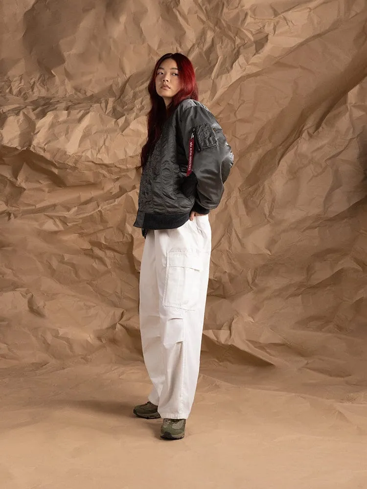 WOMEN'S MA-1 SHIRRING BOMBER JACKET