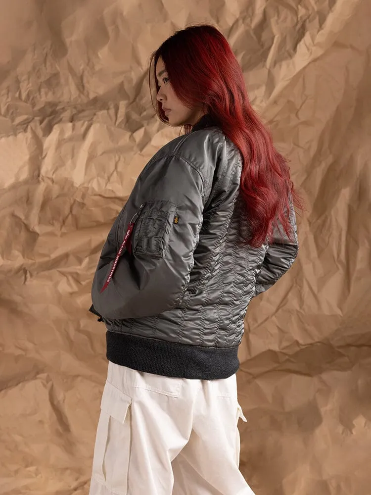 WOMEN'S MA-1 SHIRRING BOMBER JACKET