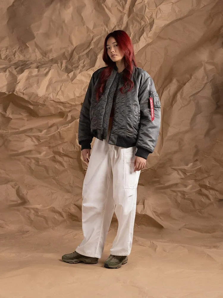 WOMEN'S MA-1 SHIRRING BOMBER JACKET
