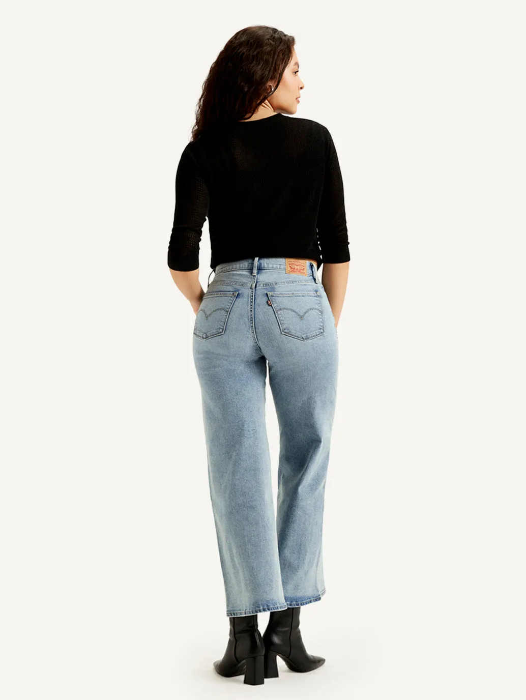 Women's Mid Rise Flared Light Blue Jeans
