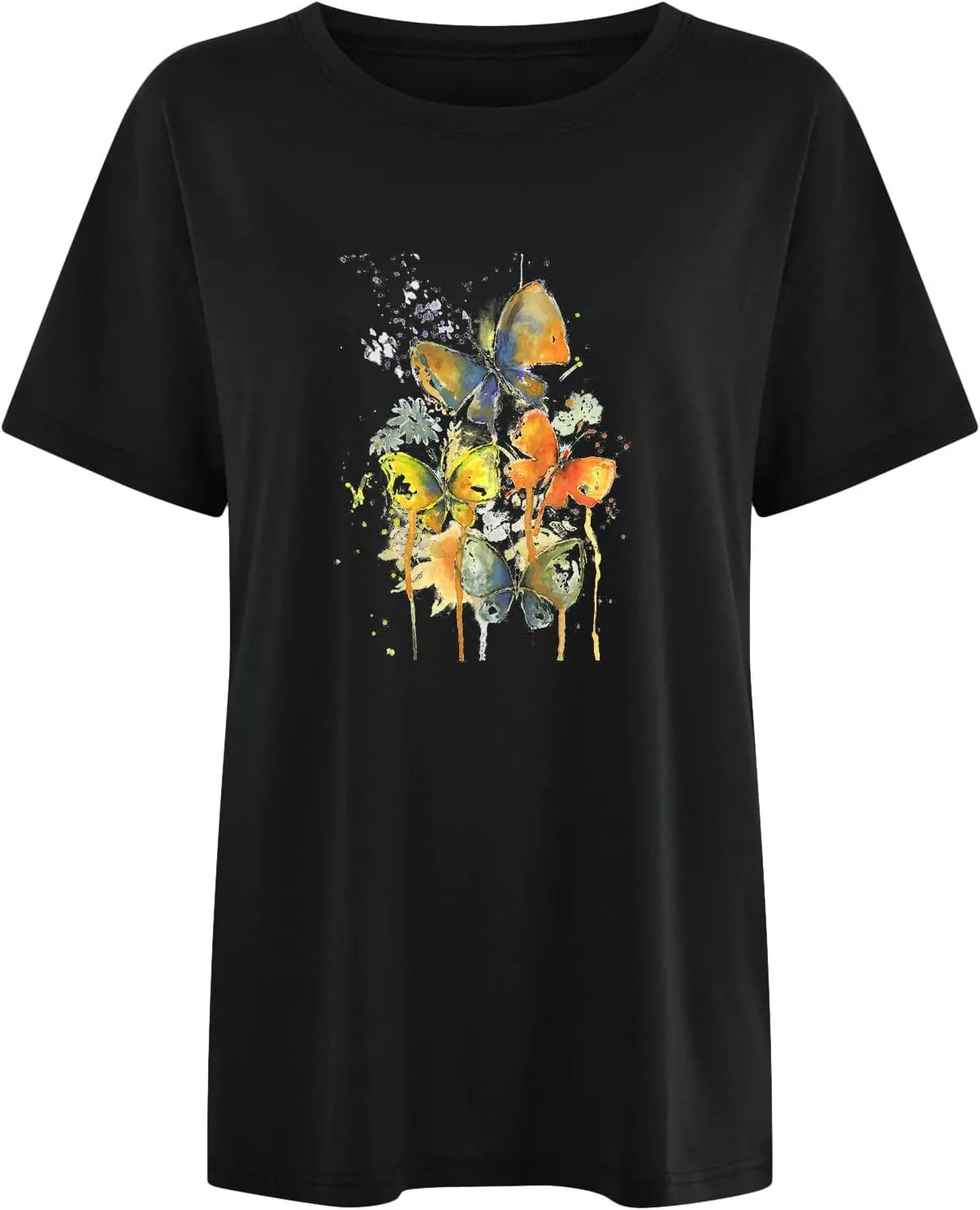 Womens Oversized Tshirt Flower Graphic Tees Nashville Music Short Sleeve Shirts Summer Casual Loose Beach Tops