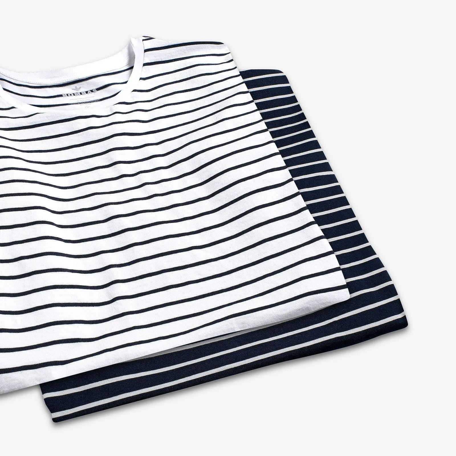 Women's Pima Cotton Nautical Stripe Crew Neck T-Shirt 3-Pack