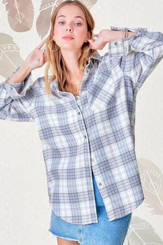 Women's Plaid Dreamy Button Down Shirt