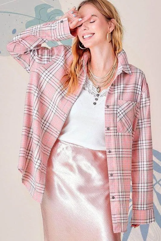 Women's Plaid Dreamy Button Down Shirt