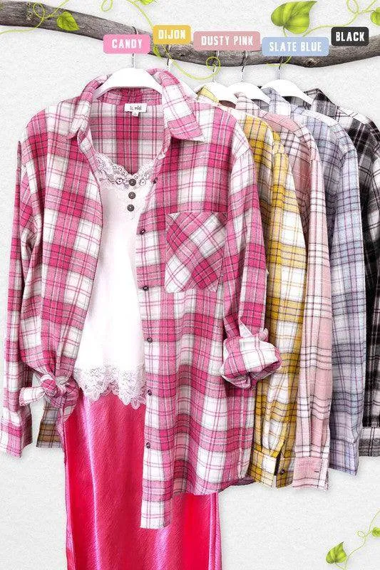 Women's Plaid Dreamy Button Down Shirt