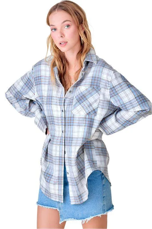 Women's Plaid Dreamy Button Down Shirt