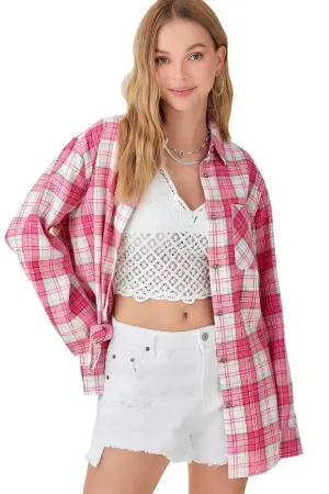 Women's Plaid Dreamy Button Down Shirt