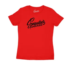Womens - Red Cement 3 Sneaker Babe Logo Shirt