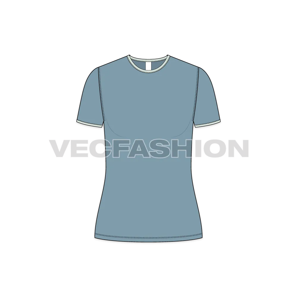 Women's Short Sleeved Ringer Tee