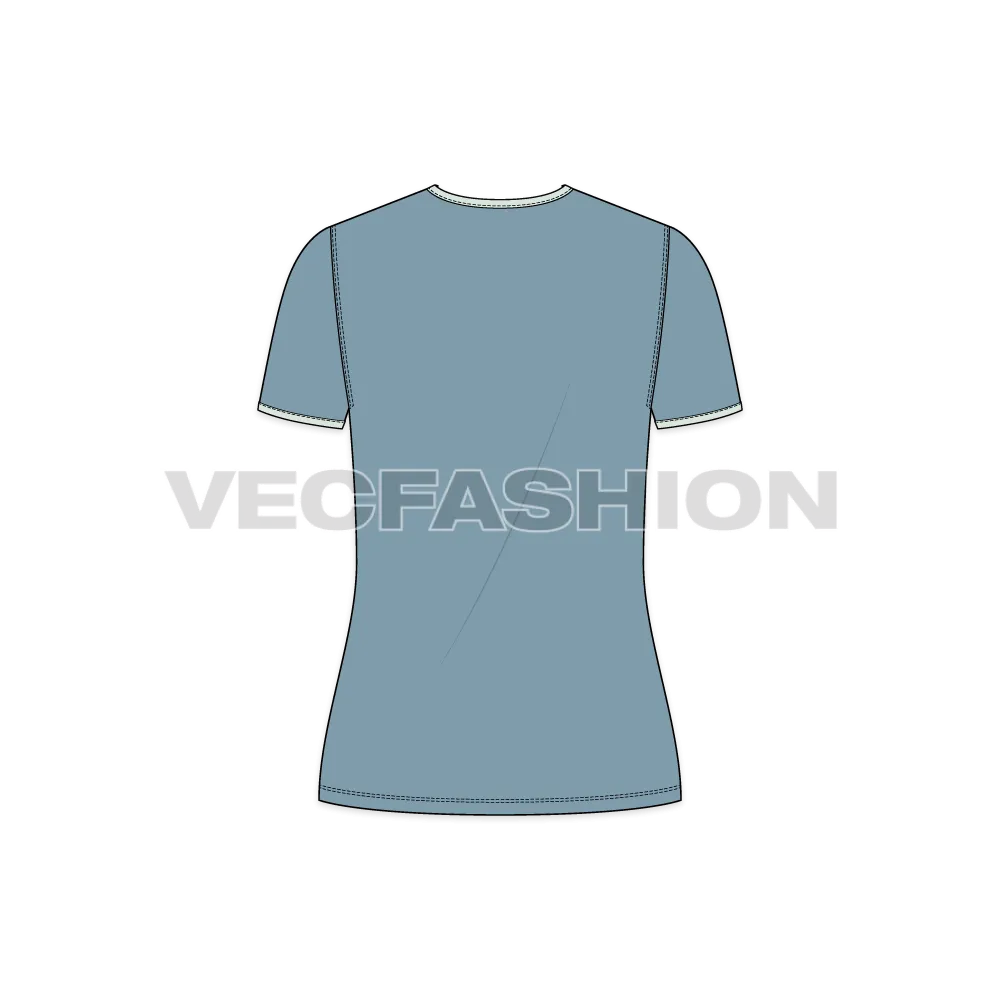 Women's Short Sleeved Ringer Tee