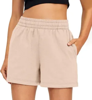 Women's Shorts Casual Summer Drawstring Comfy Elastic High Waist Athletic Shorts Baggy Sweat Shorts with Pockets