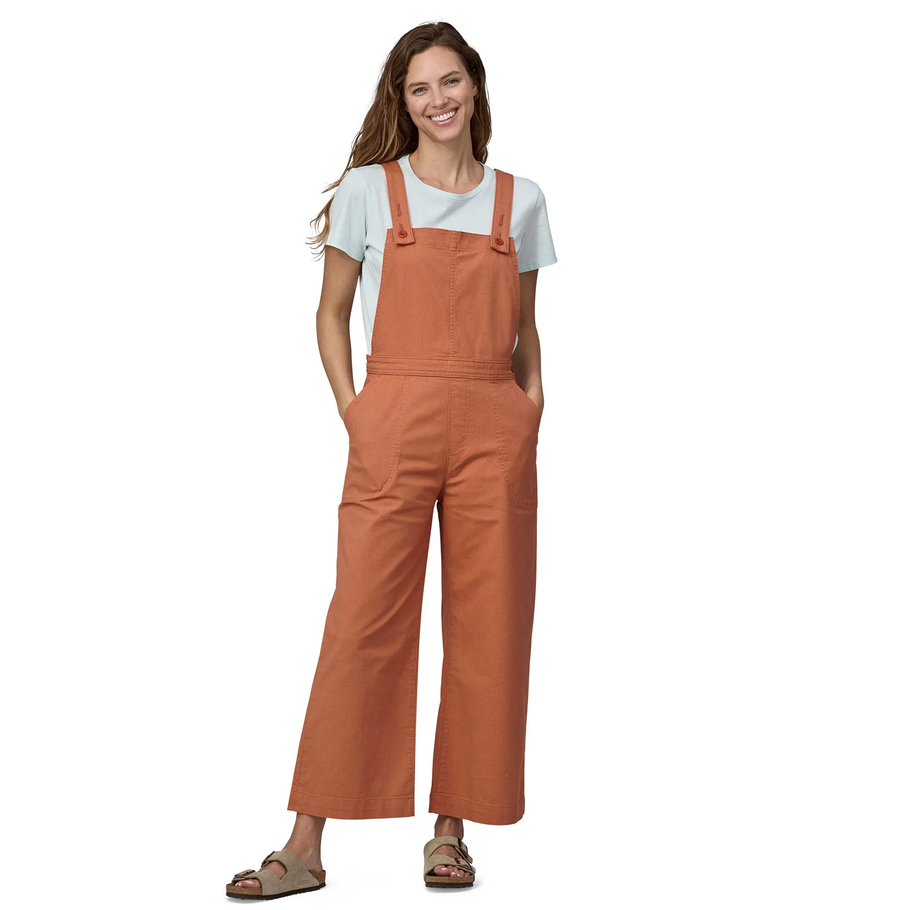 Womens Stand Up Cropped Overalls