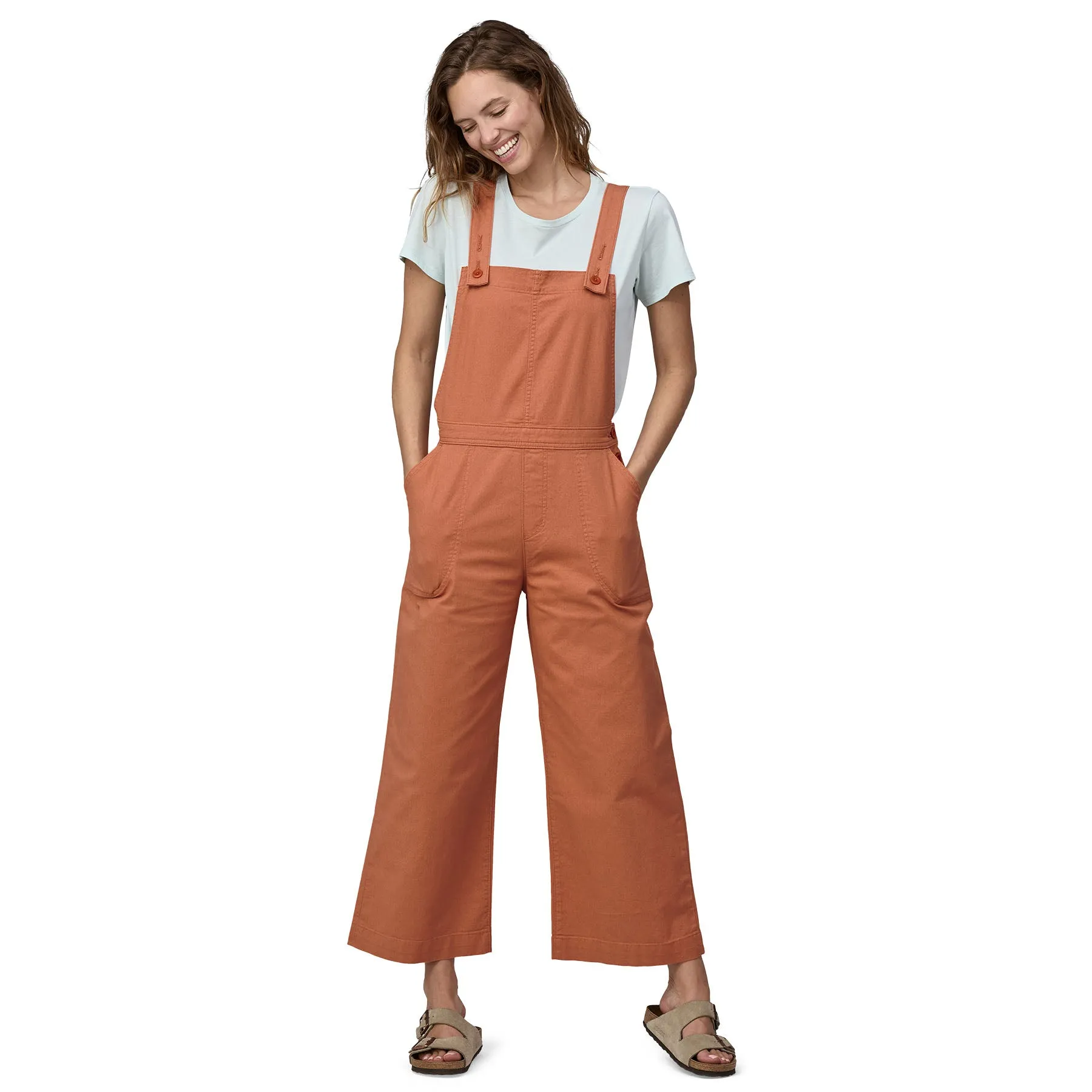 Womens Stand Up Cropped Overalls