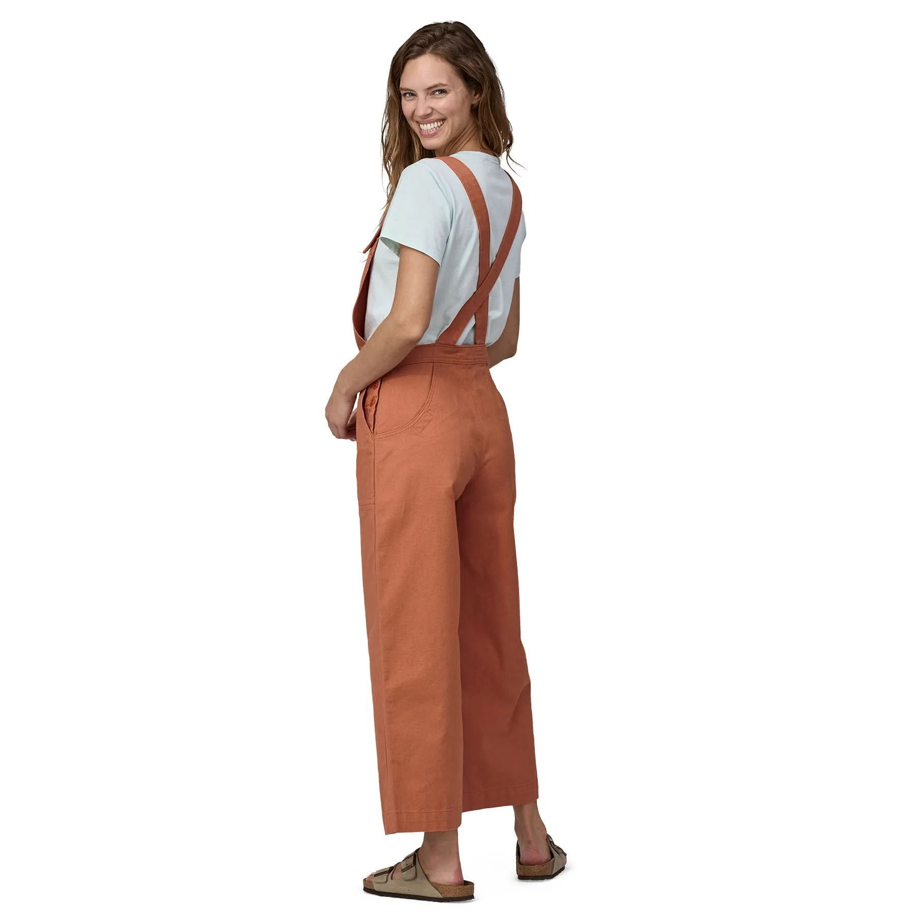 Womens Stand Up Cropped Overalls