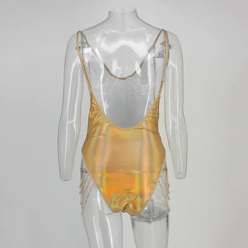 Women's Summer Casual Skinny Backless Lace-Up Bodysuit