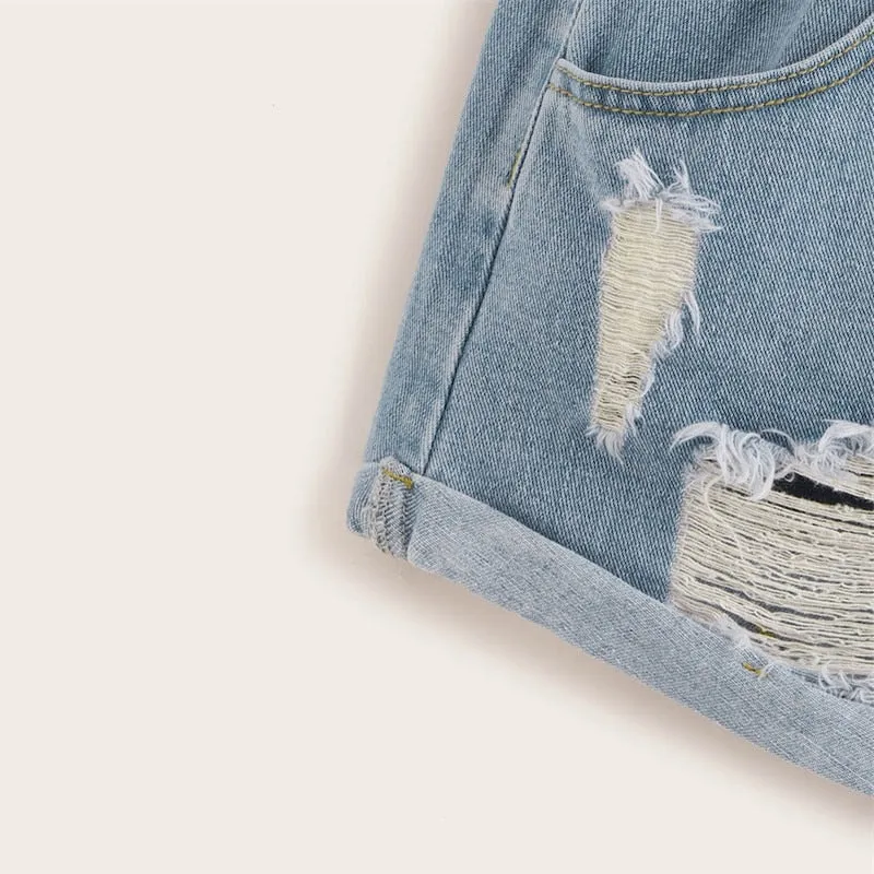 Women's Summer High-Waist Denim Shorts