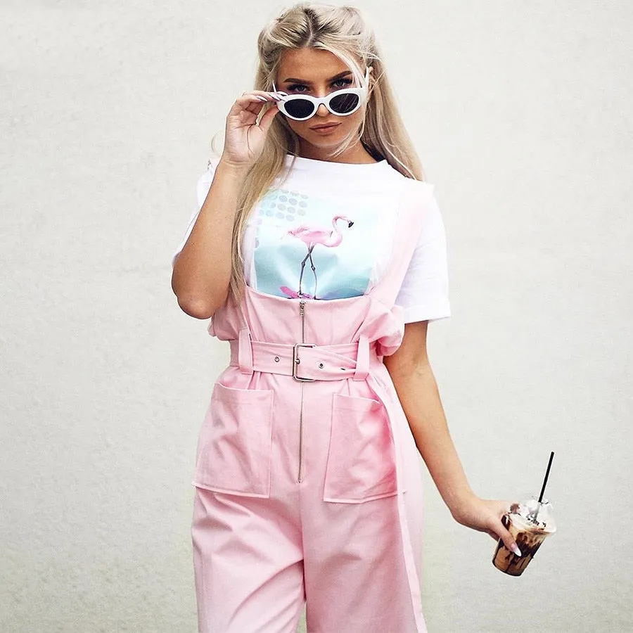 Women's Summer/Autumn Strappy Jumpsuit With Pockets
