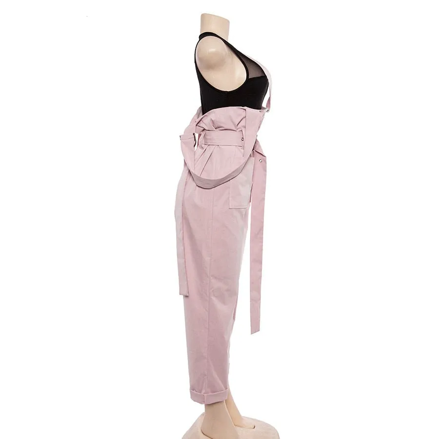 Women's Summer/Autumn Strappy Jumpsuit With Pockets