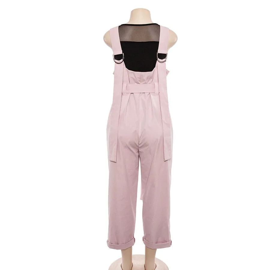 Women's Summer/Autumn Strappy Jumpsuit With Pockets