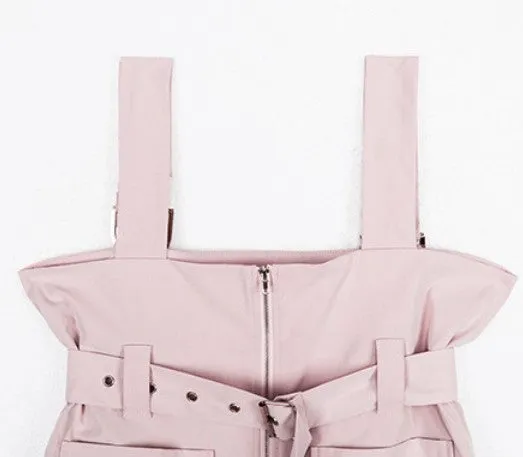Women's Summer/Autumn Strappy Jumpsuit With Pockets