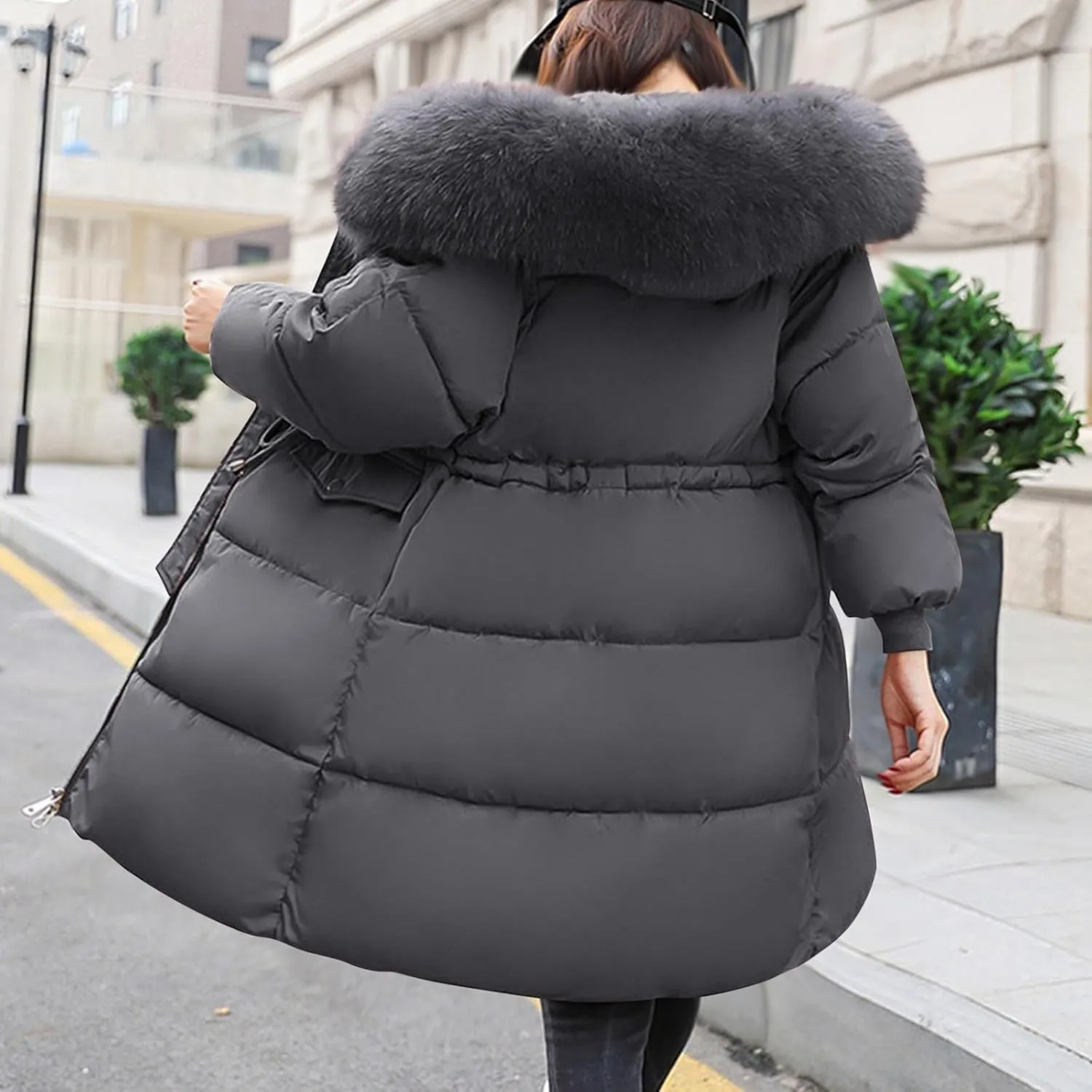 Women's Warm Winter Coats Oversized Shearling Fleece Fleece Jackets Outerwear Windproof Windbreaker Hooded Coats