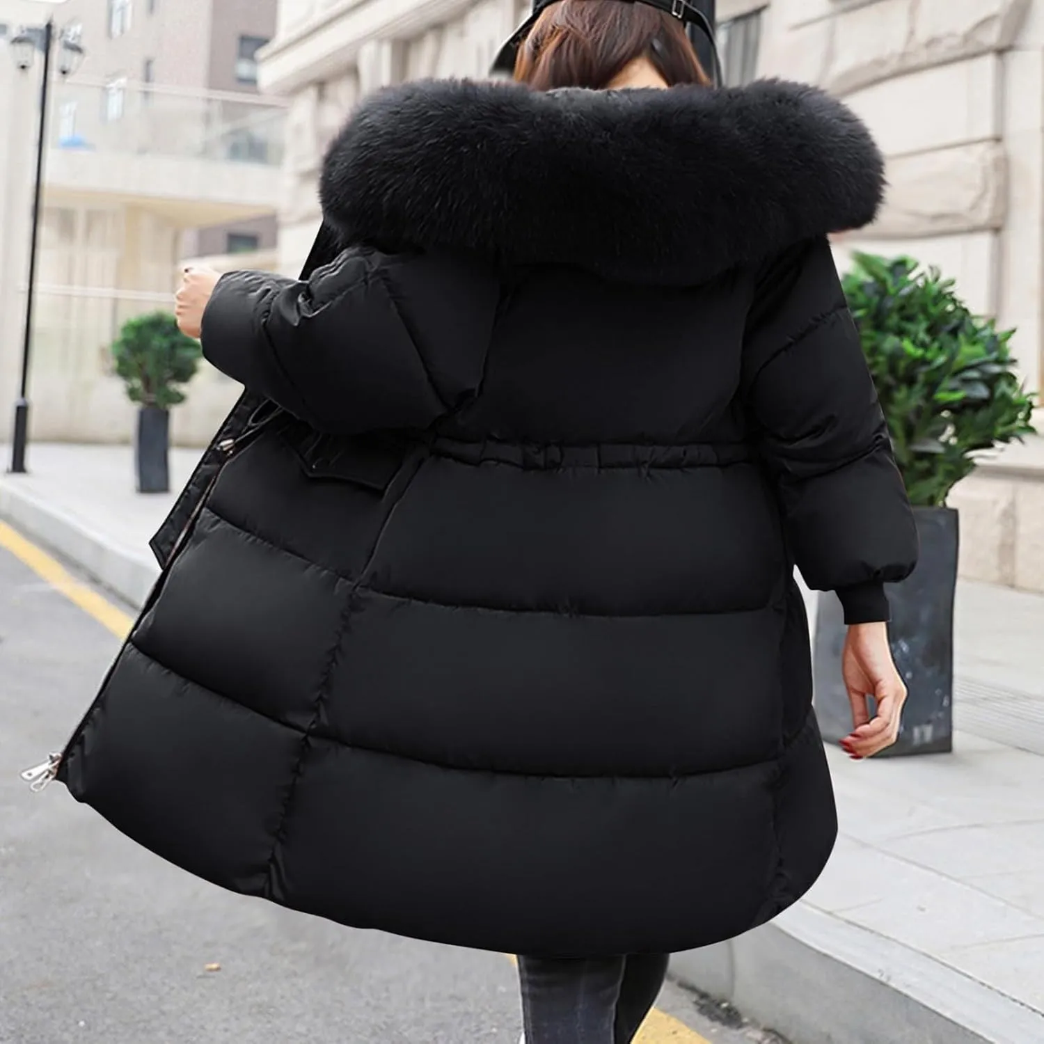 Women's Warm Winter Coats Oversized Shearling Fleece Fleece Jackets Outerwear Windproof Windbreaker Hooded Coats