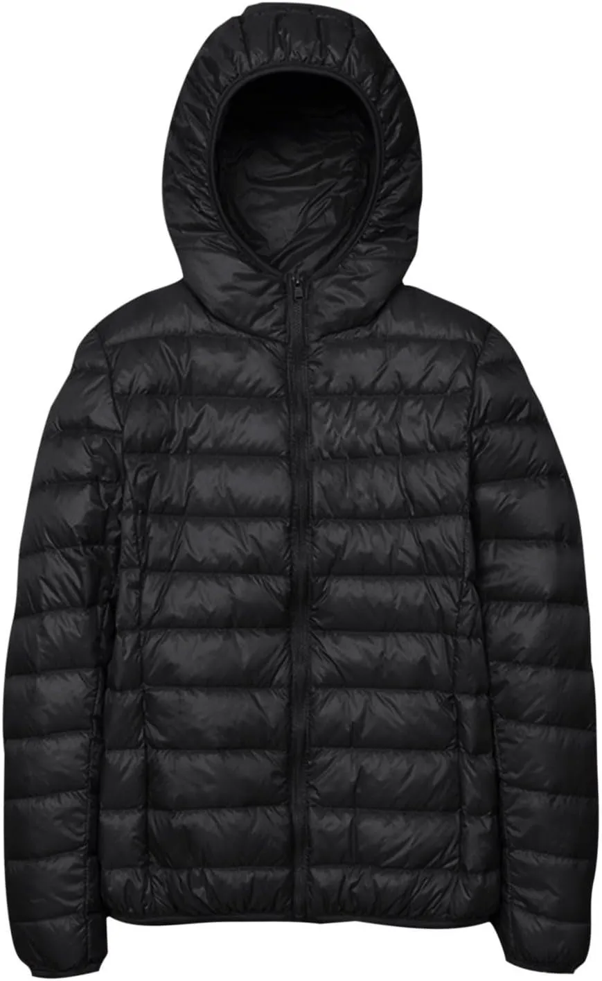 Womens Winter Coats Hooded Lightweight Packable Puffer Jackets Casual Warm Down Coats Parka Quilted Jackets Outerwear