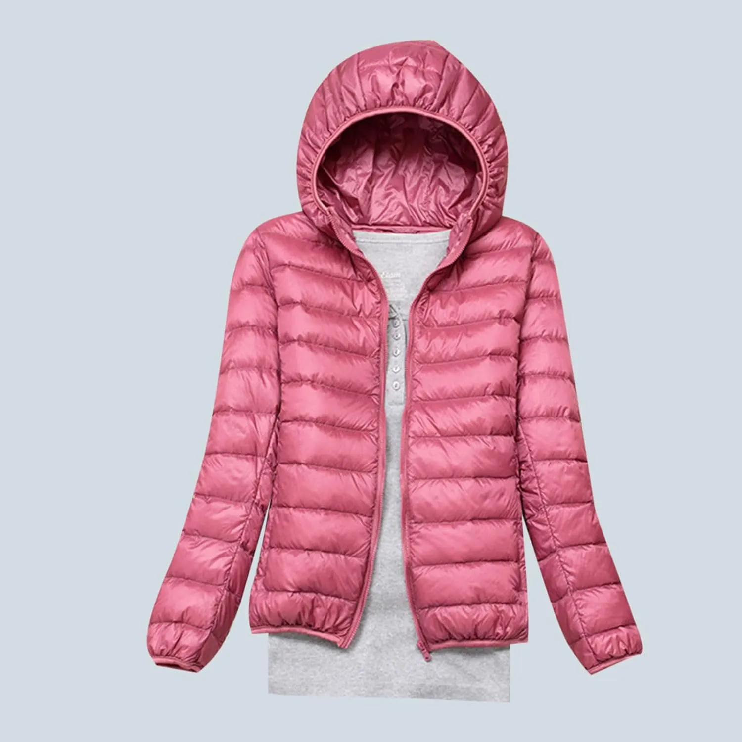 Womens Winter Coats Hooded Lightweight Packable Puffer Jackets Casual Warm Down Coats Parka Quilted Jackets Outerwear