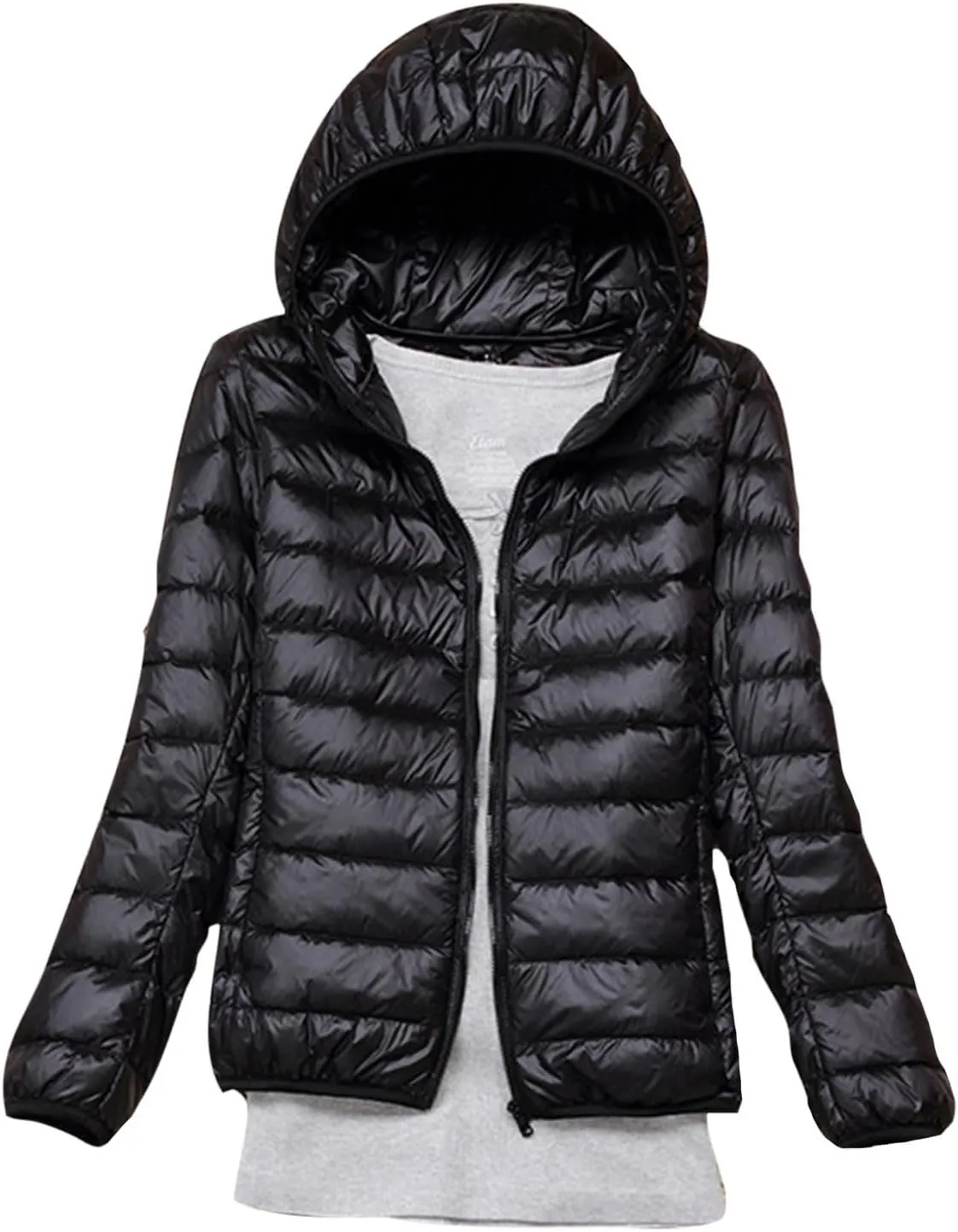 Womens Winter Coats Hooded Lightweight Packable Puffer Jackets Casual Warm Down Coats Parka Quilted Jackets Outerwear
