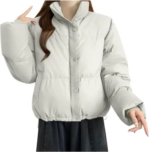 Women's Winter Coats Warm Thicken Fleece Lined Parka Jackets Full Zipper Puffer Jackets Outerwear With Pockets